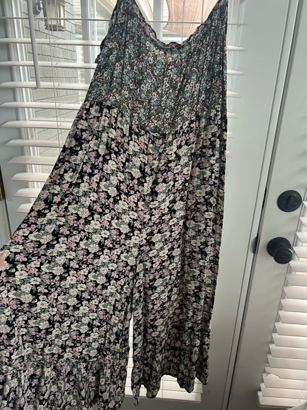 Natural Life boho Floral Wide-Leg Jumpsuit M